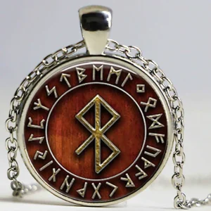 Vikinga amulett röd/metall 1087