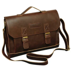 Snygg messenger bag i fuskskinn, klassisk portföljmodell 1170