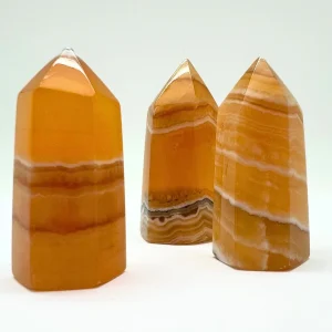 Orange kalcit, kristallspets