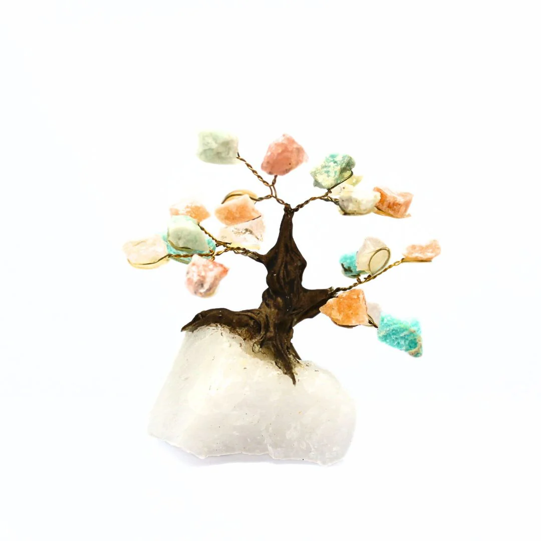 Bonsai träd med naturlig ädelsten - kristallmix - Bild 2