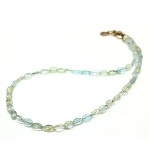 Akvamarin, halsband med silver