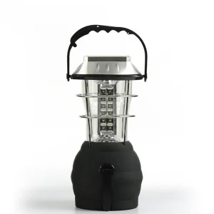 Campinglampa med solceller