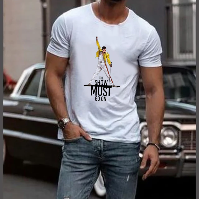 Show must go on rundhalsad t-shirt 5267 - Bild 2