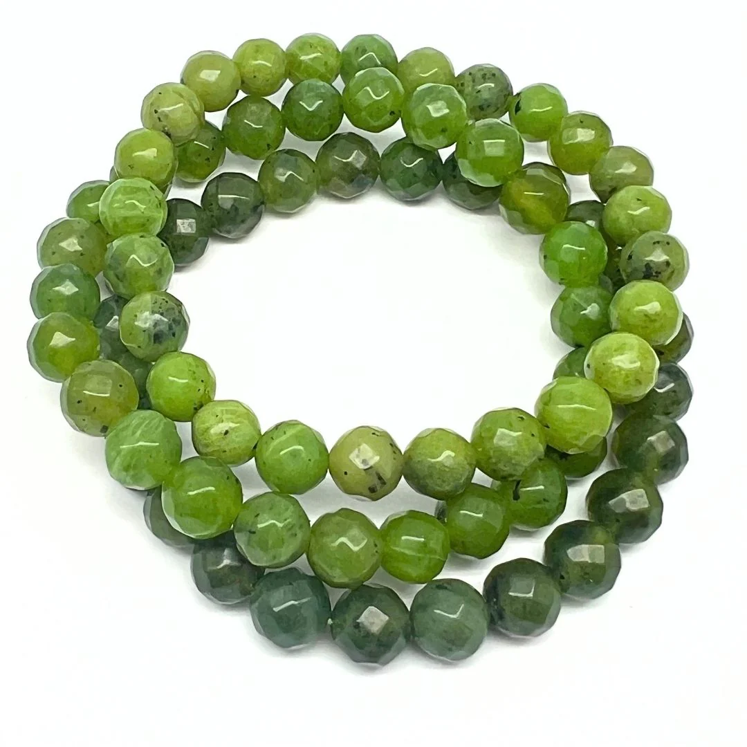 Jade, fasett armband 8 mm - Bild 3