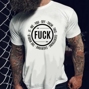 Fuck rundhalsad t-shirt 5439