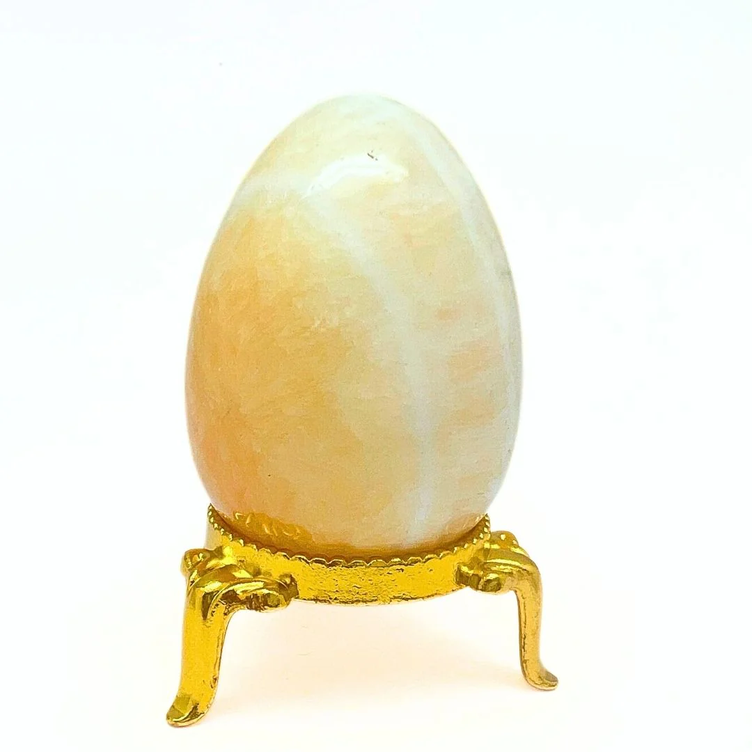 Kalcit orange, sten ägg - Bild 2