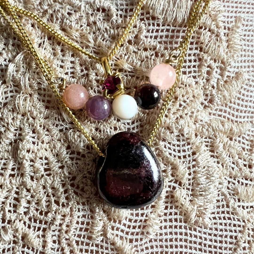 Ny jade halsband med silver eller guldpläterad kedja - Bild 6