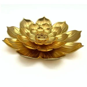 Rökelsehållare Lotus Guld