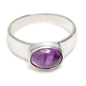 Ametist, ring med silver