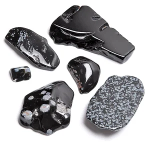 Obsidian, slipad platta fri form gross