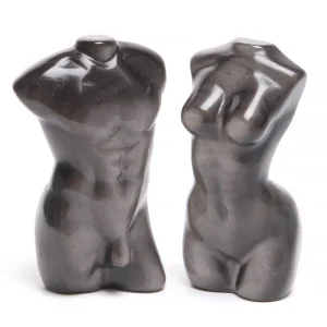 Obsidian silver, slipade statyer torso