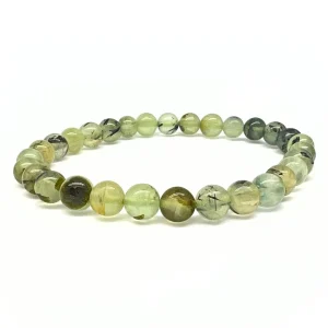 Prehnit, armband 6 mm